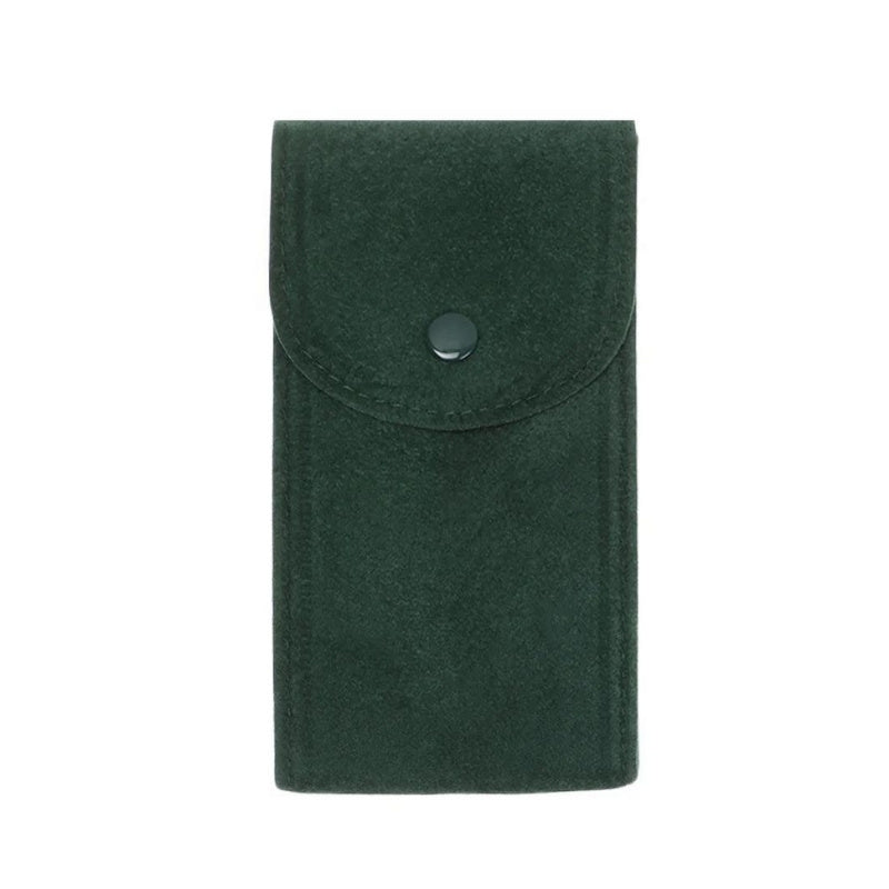 Capa para relógio em veludo verde Fabricanti, acessório elegante e sofisticado para proteger relógios clássicos, alta qualidade e design atemporal.